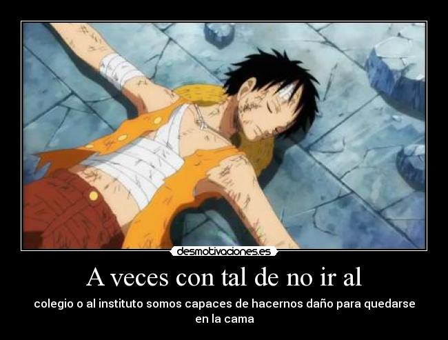 A veces con tal de no ir al - colegio o al instituto somos capaces de hacernos daño para quedarse en la cama