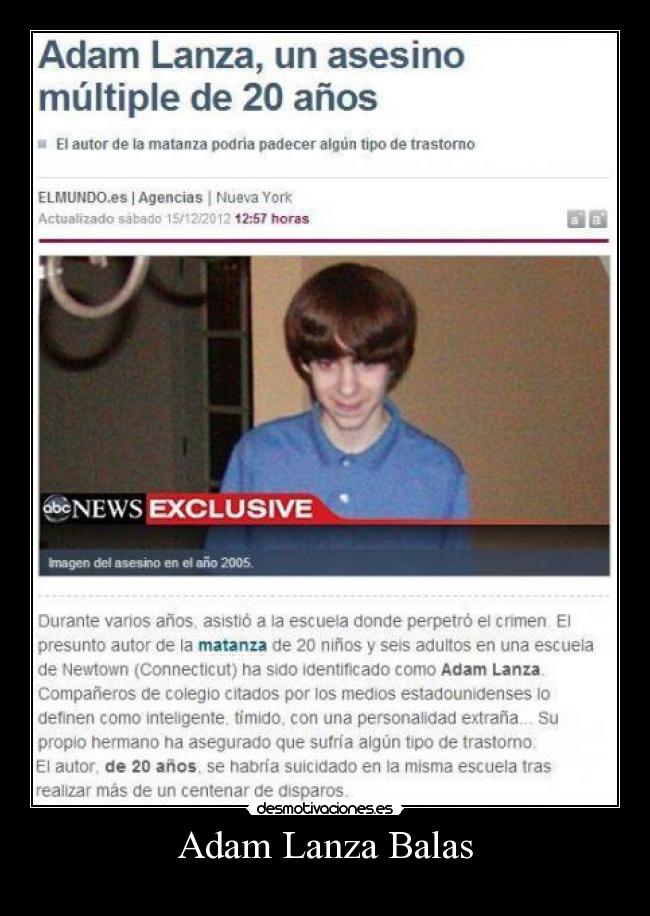 Adam Lanza Balas - 