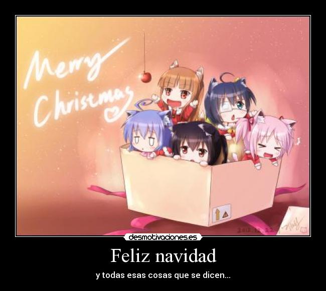carteles navidad raptorhunters nigatsu harukaze anime spice and wolf horo kon acci cochi madoka magica desmotivaciones