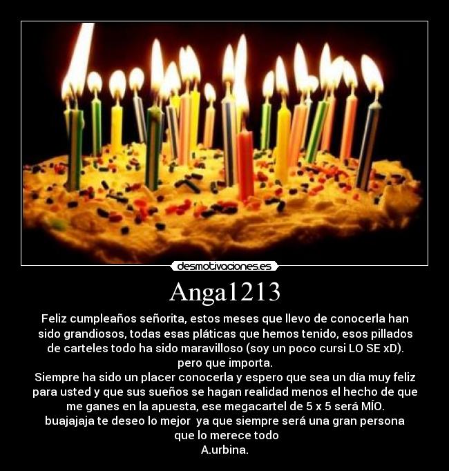 carteles happybirthday15anag shalalalalalalala urbinilla desea mejor clandelsenorpanque clanur desmotivaciones