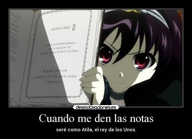 Cuando me den las notas -