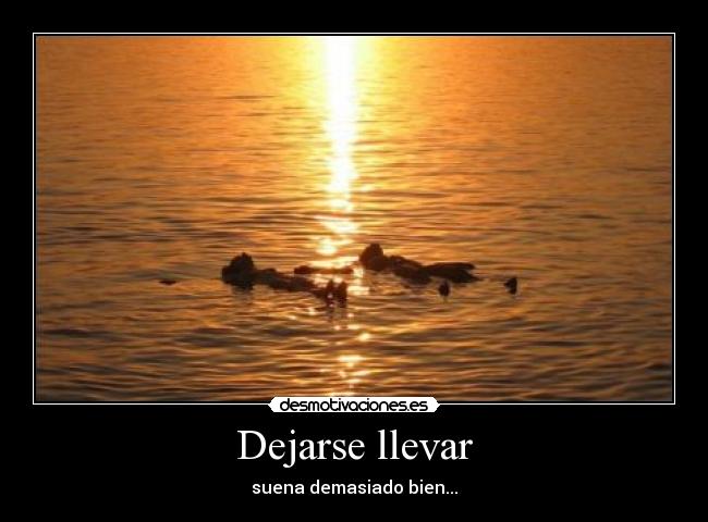 Dejarse llevar - suena demasiado bien...