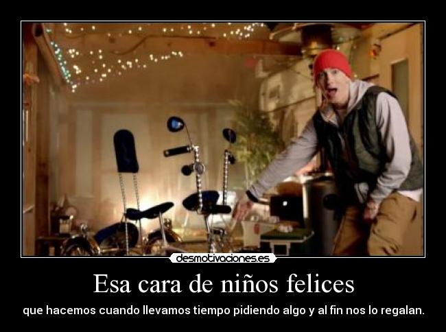 Esa cara de niños felices -