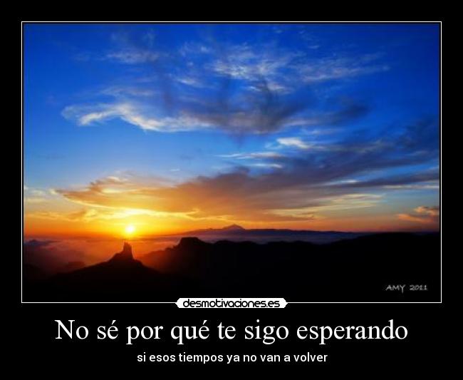 No sé por qué te sigo esperando -