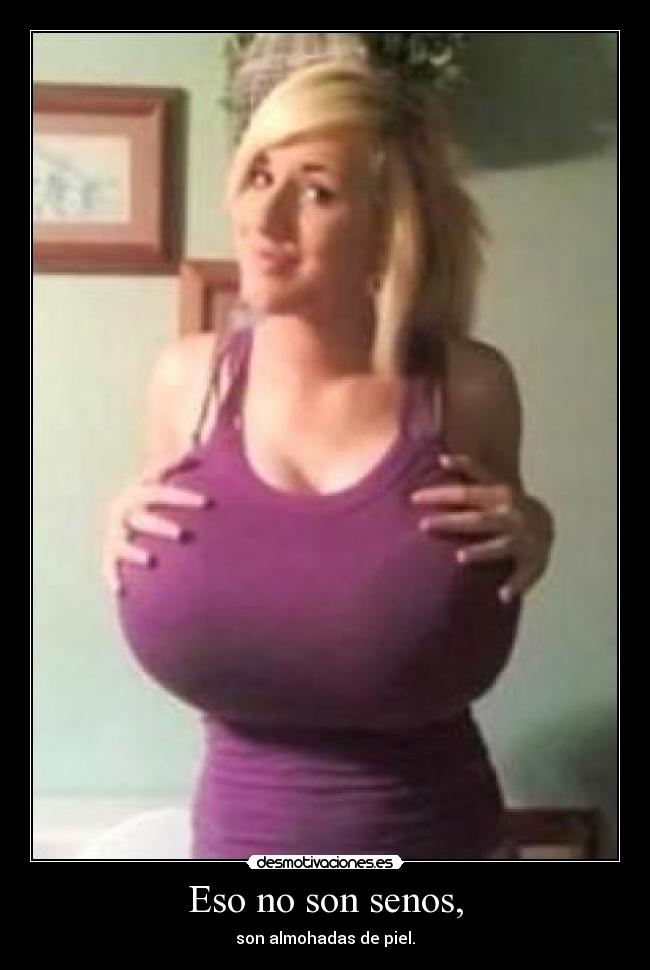 Eso no son senos, - son almohadas de piel.