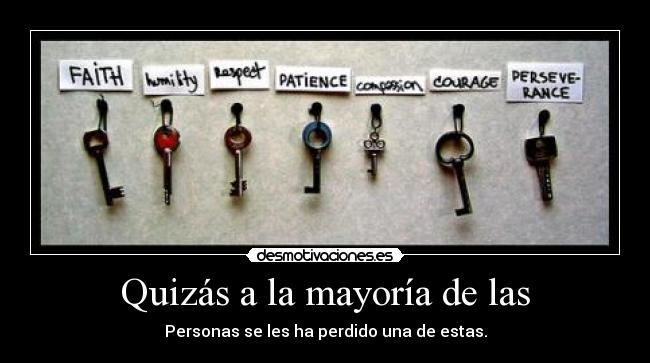 Quizás a la mayoría de las - Personas se les ha perdido una de estas.