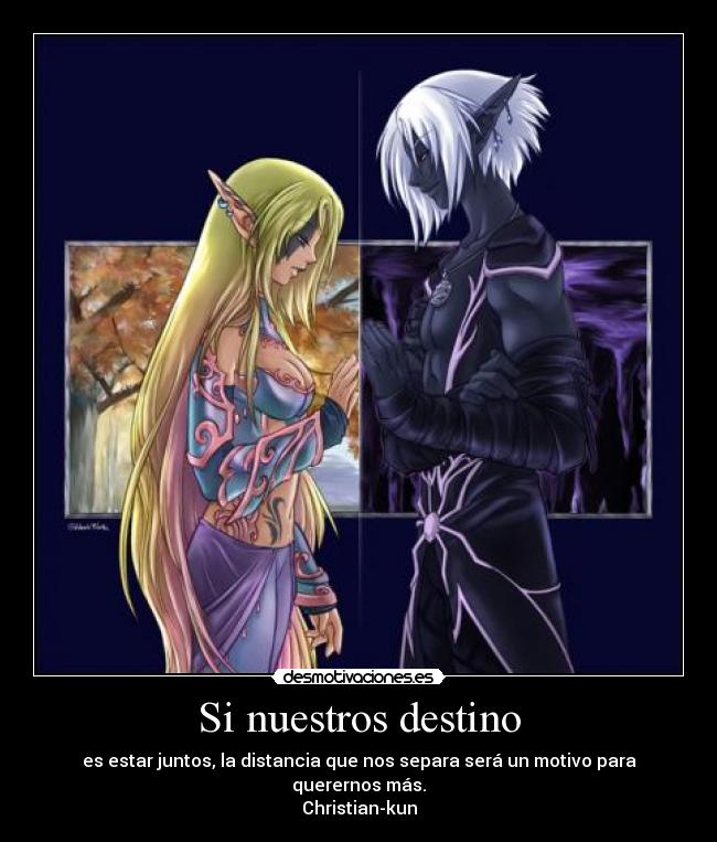 carteles destino destino distancia amor anime otaku sentimientos desmotivaciones