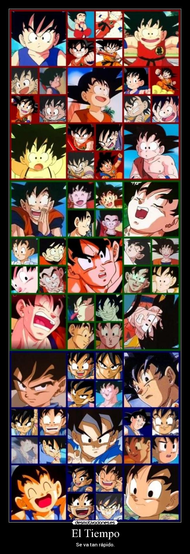 carteles goku tiempo dragon ball desmotivaciones