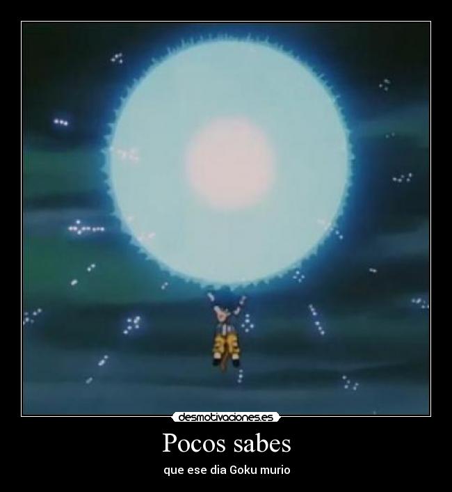 Pocos sabes - que ese dia Goku murio