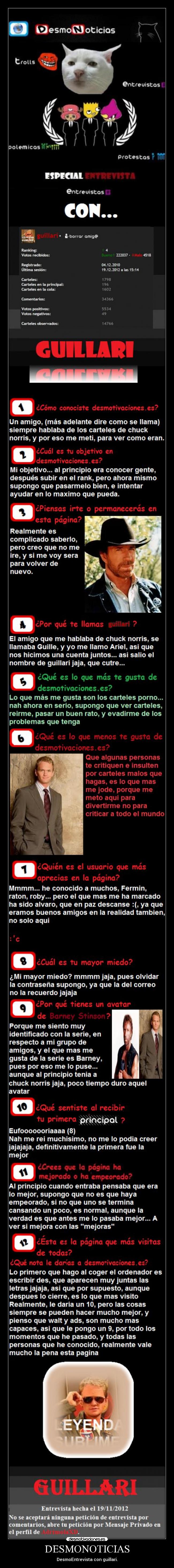 carteles desmonoticias desmoentrevista molaxd guillari desmoentrevistas returns xdddd desmotivaciones