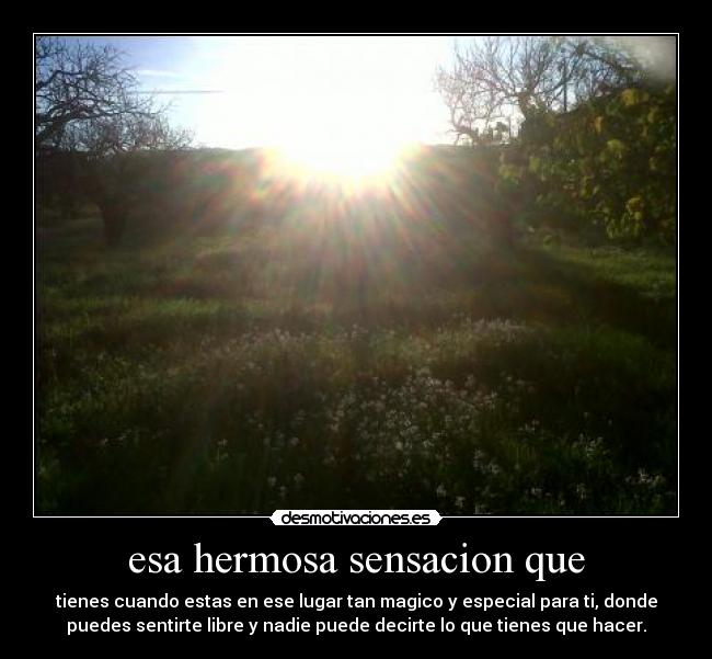 esa hermosa sensacion que -