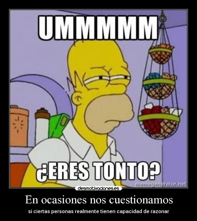 carteles harukaze nigatsu homer pregunta tu eres tonto interrogacion desmotivaciones