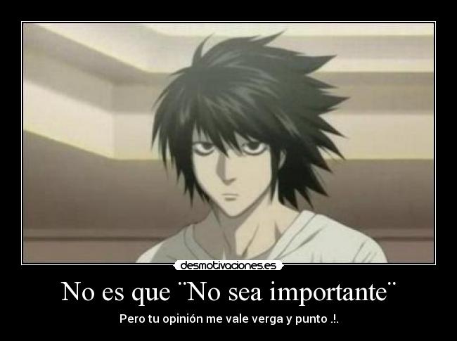 No es que ¨No sea importante¨ - 