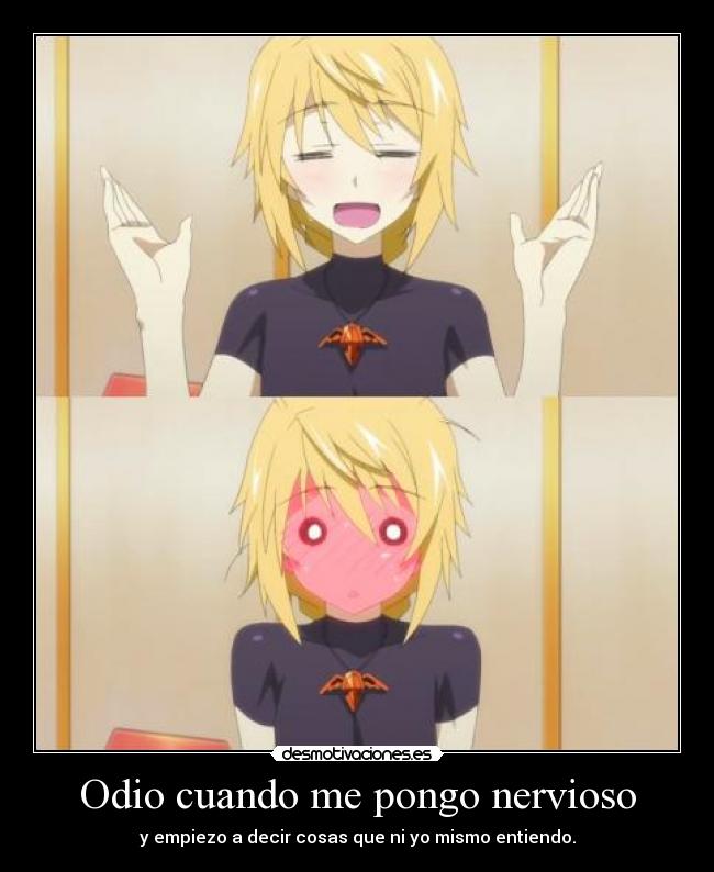 carteles odio raptorhunters nigatsu harukaze anime infinite stratos charles chica timida verguenza nervios desmotivaciones