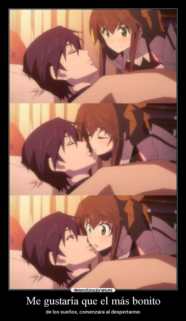 carteles raptorhunters nigatsu harukaze anime infinite stratos beso sueno amor ichika enamorados felicez desmotivaciones