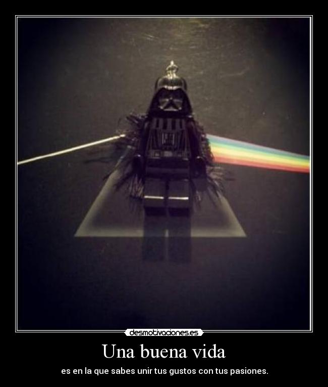 Una buena vida - es en la que sabes unir tus gustos con tus pasiones.