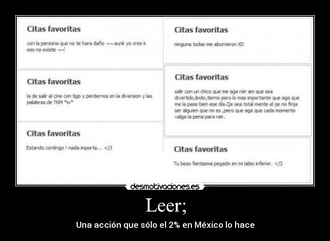Leer; - Una acción que sólo el 2% en México lo hace