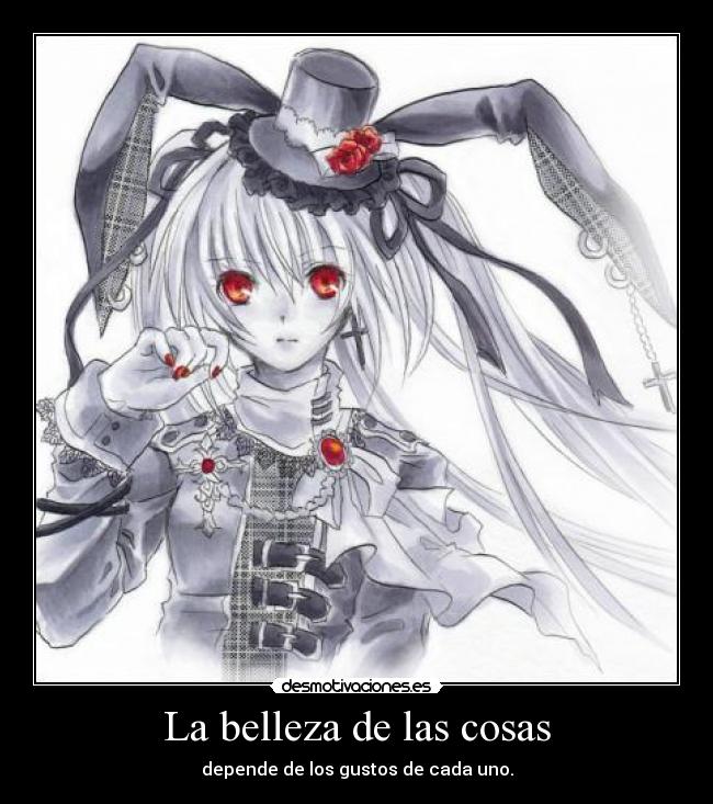 carteles anime gotica chica mona gustos harukaze desmotivaciones