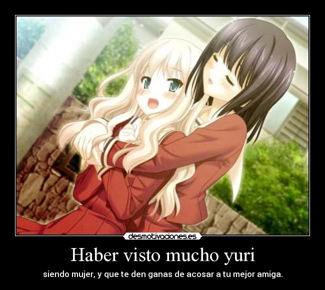 carteles anime yuri sawaguchi mai kawamura reo sono hanabira kuchizuke kiss for the petals desmotivaciones