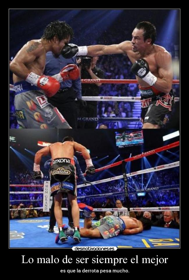 Lo malo de ser siempre el mejor -