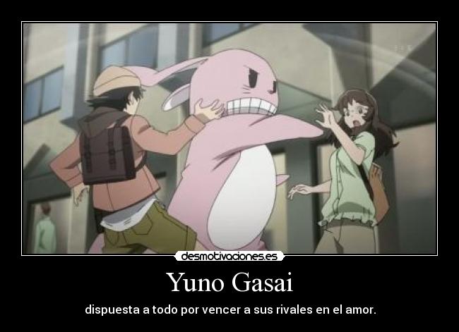 carteles otaku anime mirai nikki yuno gasai desmotivaciones
