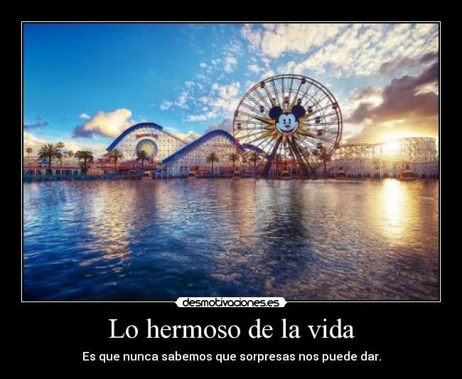 Lo hermoso de la vida -