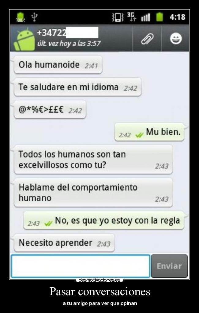 Pasar conversaciones -