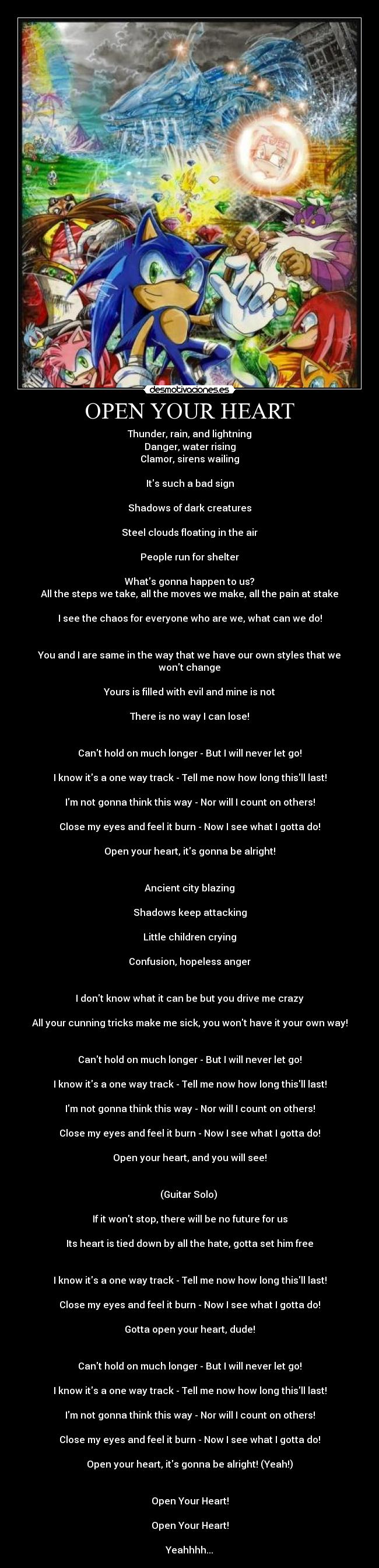 carteles cancion open your heart desmotivaciones