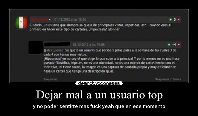 Dejar mal a un usuario top - 