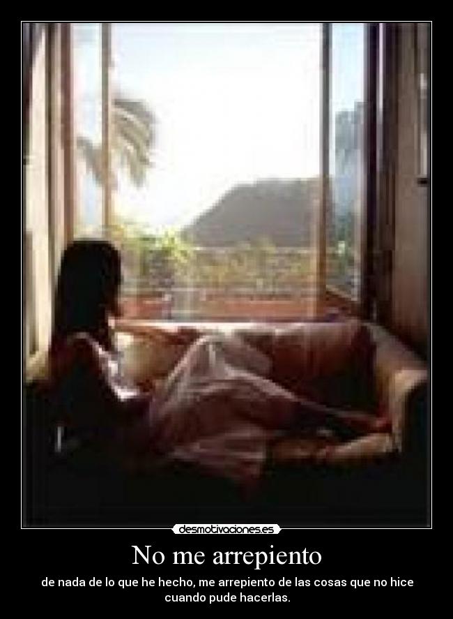 No me arrepiento -