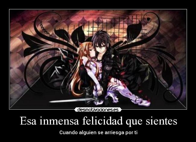 carteles felicidad sao anime manga otaku arriesgar desmotivaciones