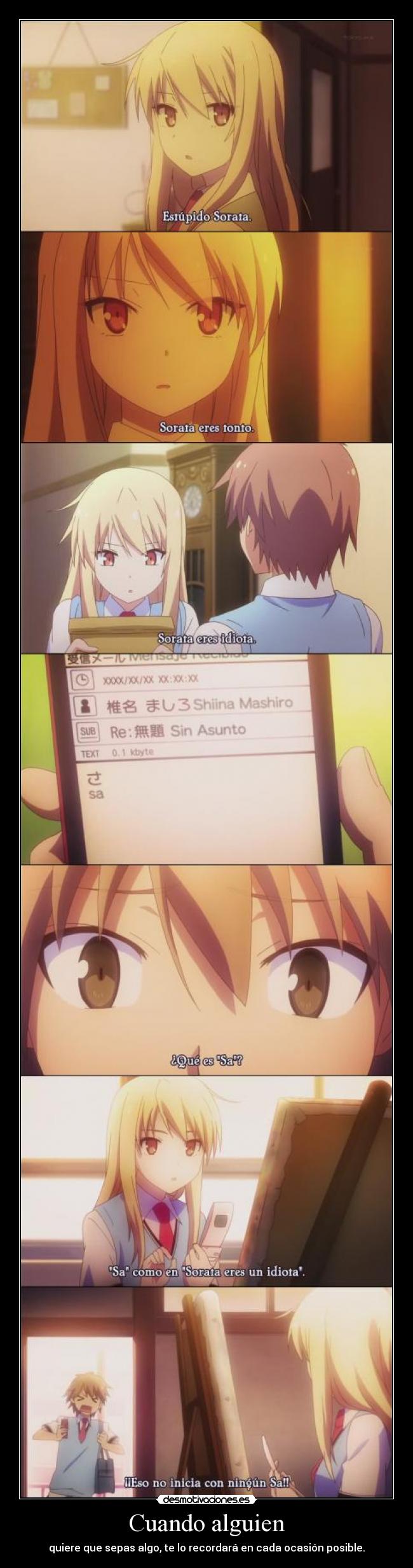 carteles harukaze raptorhunters muwigaraklan 1291 sakurasou pet kanojo shiina sorata desmotivaciones