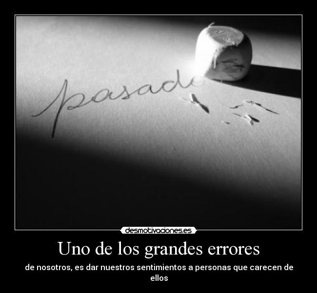 Uno de los grandes errores - 