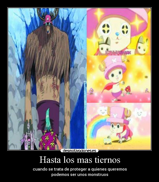 carteles tony tony chopper monstro mas tierno desmotivaciones