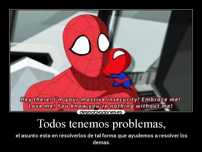 carteles problemas sabes ingles pequeno spiderman representa baja autoestima desmotivaciones