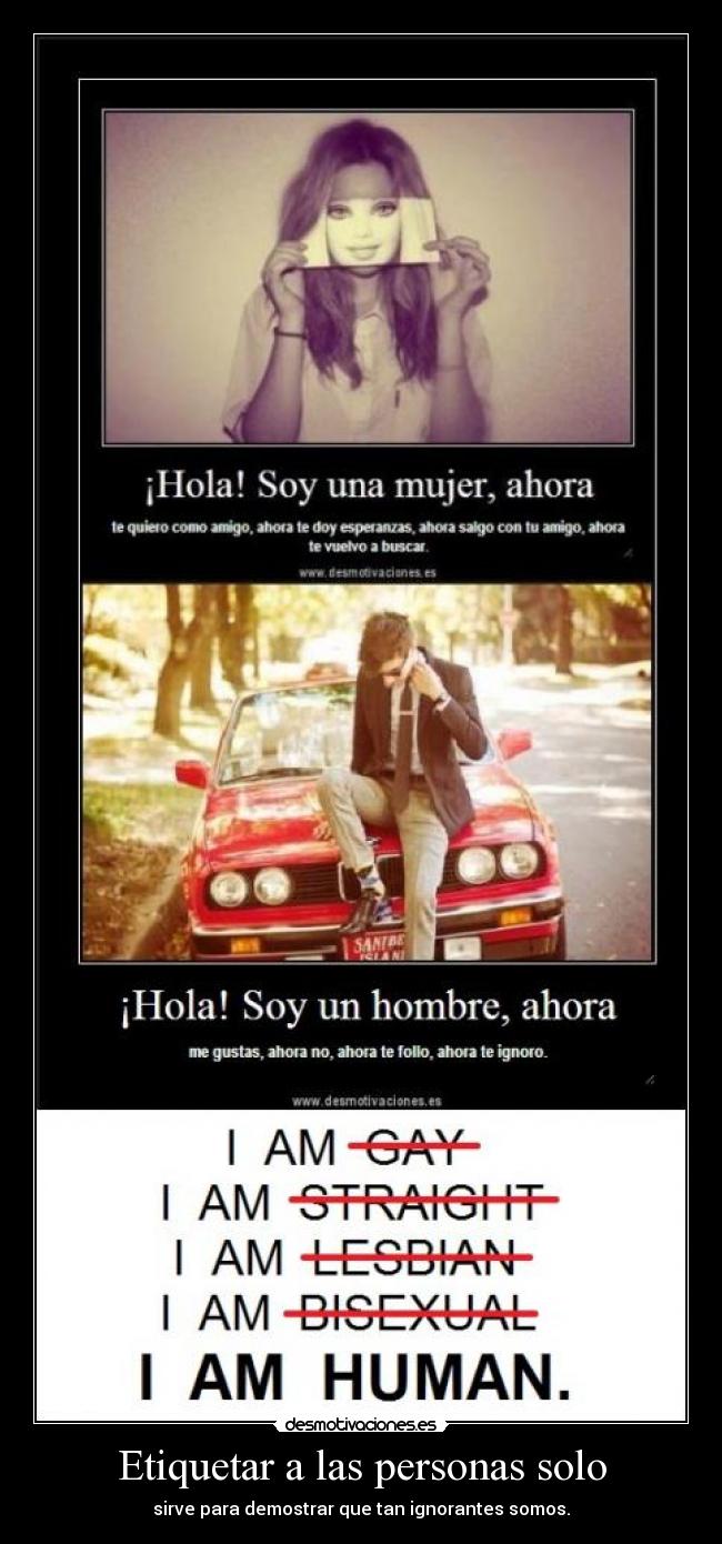 Etiquetar a las personas solo -