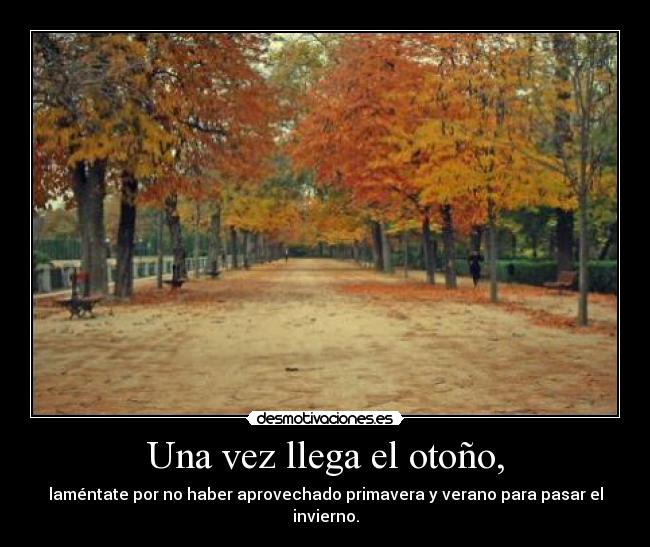carteles una vez llega otono desmotivaciones