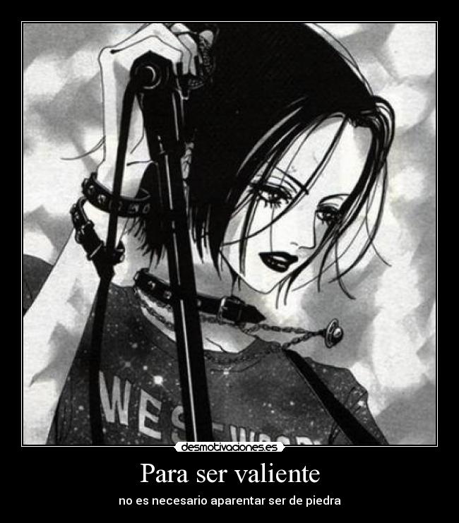 Para ser valiente - no es necesario aparentar ser de piedra