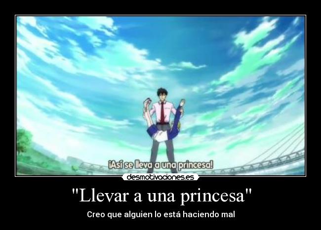 Llevar a una princesa - Creo que alguien lo está haciendo mal