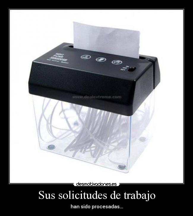 Sus solicitudes de trabajo - 