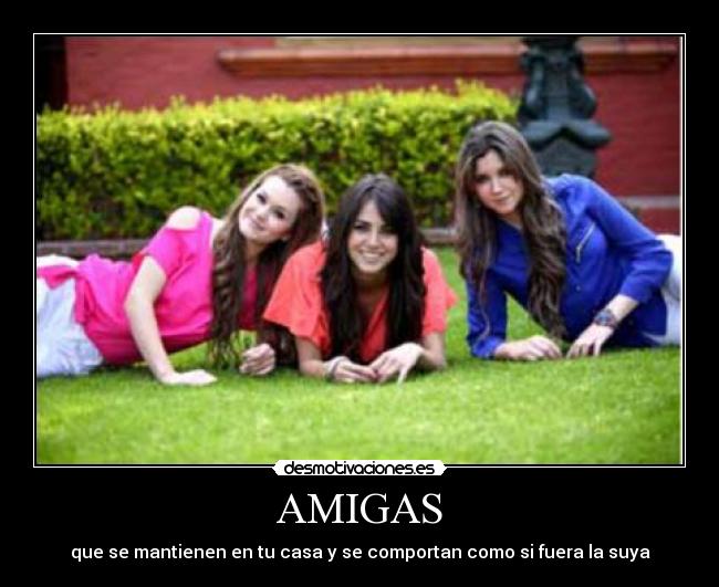 AMIGAS - que se mantienen en tu casa y se comportan como si fuera la suya
