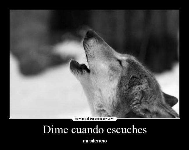 Dime cuando escuches -