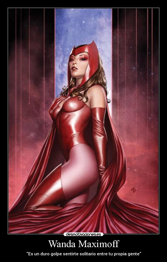carteles wanda maximoff bruja escarlata hija magneto marvel soledad gente desmotivaciones