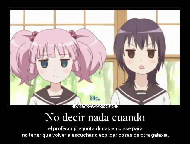 No decir nada cuando - 