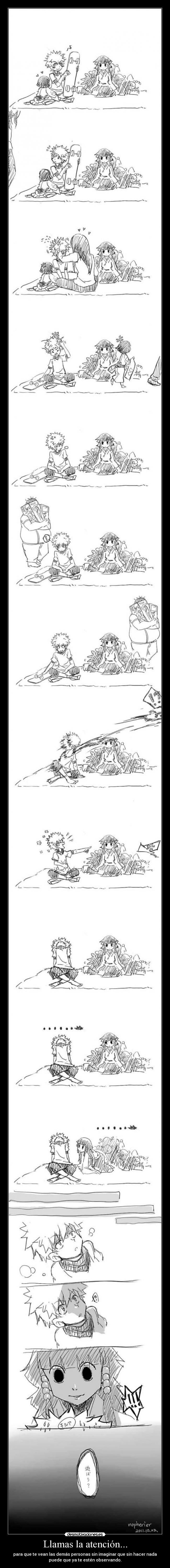 carteles suikyou killua llamas atencion anime desmotivaciones