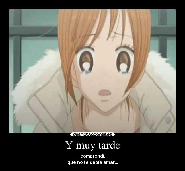 Y muy tarde - comprendí,
que no te debía amar…