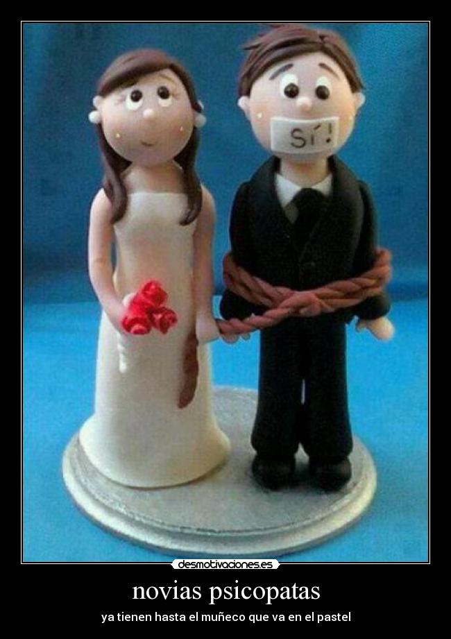 novias psicopatas - ya tienen hasta el muñeco que va en el pastel