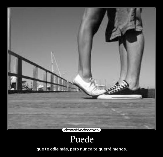 Puede - que te odie más, pero nunca te querré menos.