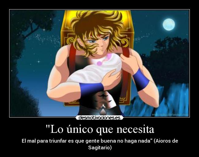 carteles anime saint seiya forever aioros sagitario desmotivaciones