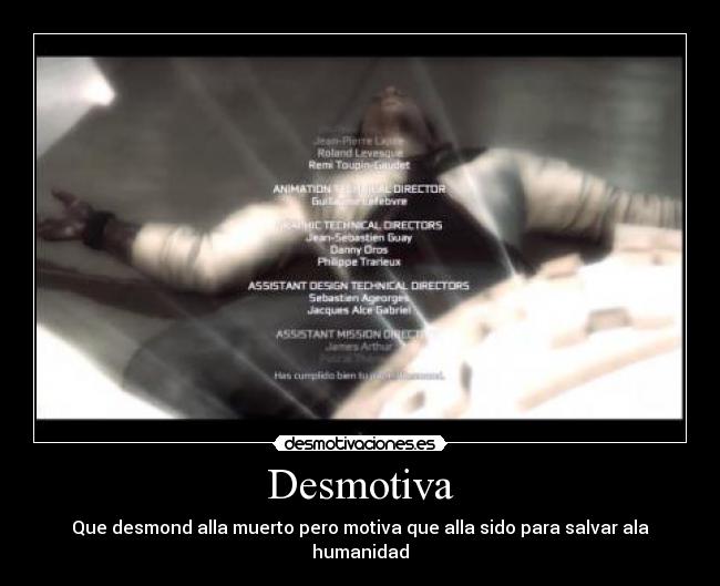 carteles assassins creed desmond muerte muere spoiler desmotivaciones